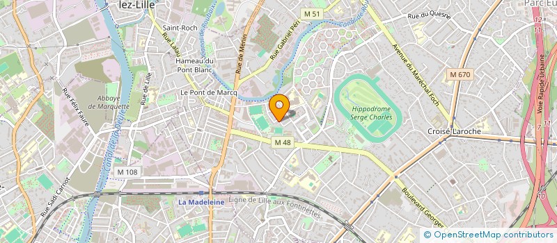 localisation de l'entreprise LES OLIVIERS à MARCQ-EN-BARŒUL