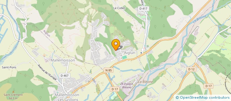 localisation de l'entreprise LES OLIVIERS à AIGLUN