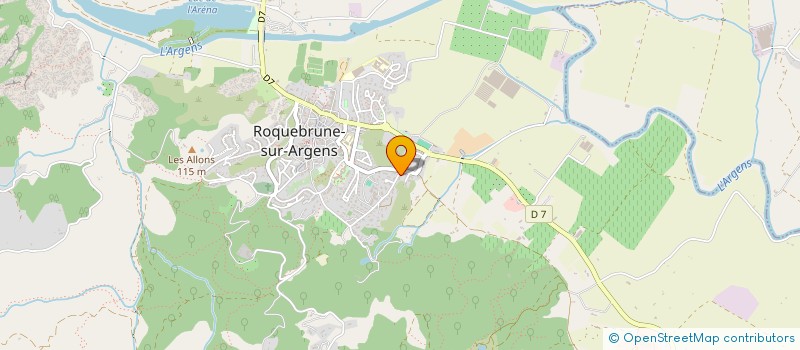 localisation de l'entreprise LES OLIVIERS  ROQUEBRUNE-SUR-ARGENS