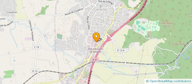 localisation de l'entreprise LES OLIVIERS  VENELLES