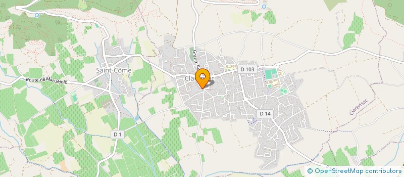 localisation de l'entreprise LES OLIVIERS  CLARENSAC