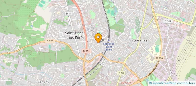 localisation de l'entreprise LES OLIVIERS à ST BRICE SOUS FORET