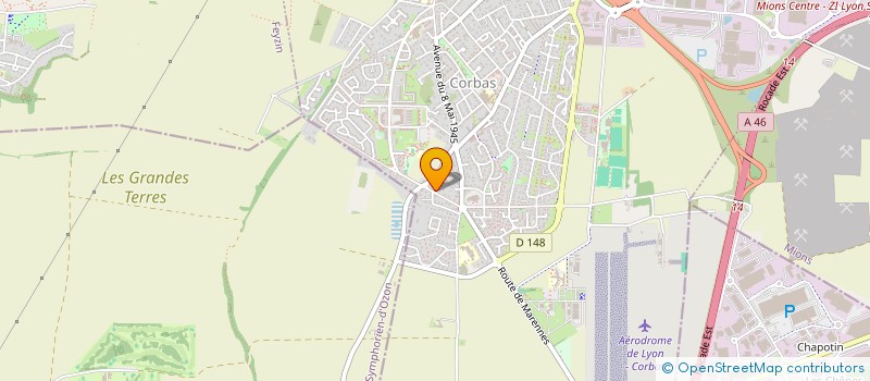 localisation de l'entreprise LES OLIVIERS 69960 à CORBAS