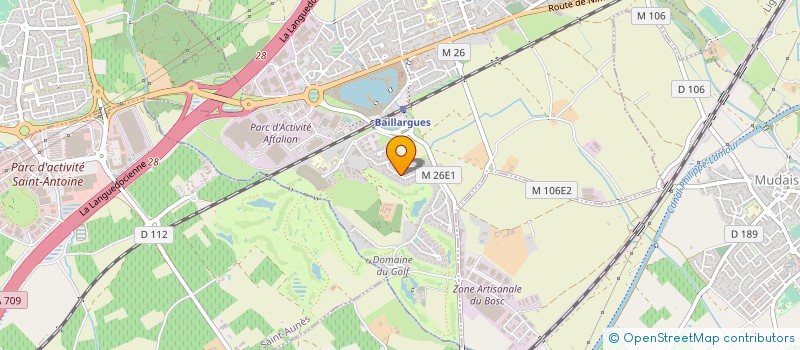 localisation de l'entreprise LES OLIVIERS  BAILLARGUES