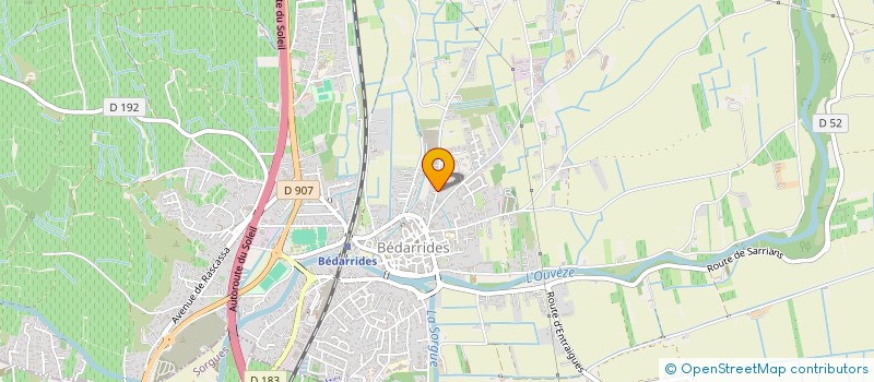 localisation de l'entreprise LES OLIVIERS  BEDARRIDES