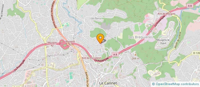 localisation de l'entreprise LES OLIVIERS à MOUGINS