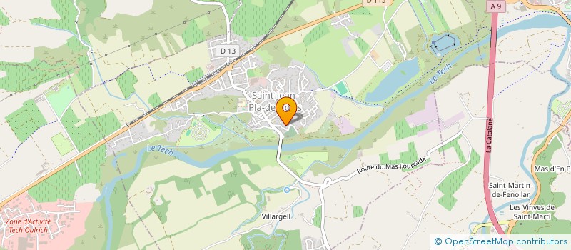 localisation de l'entreprise LES OLIVIERS  SAINT-JEAN-PLA-DE-CORTS