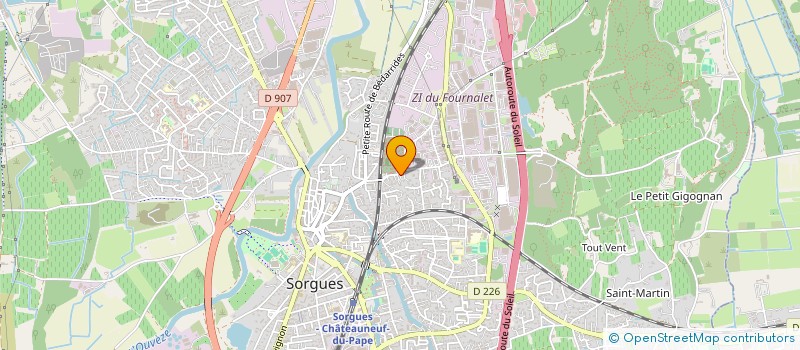 localisation de l'entreprise LES OLIVIERS  SORGUES