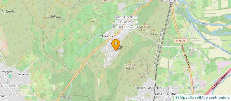 localisation de l'entreprise LES OLIVIERS  SAINT-BONNET-DU-GARD