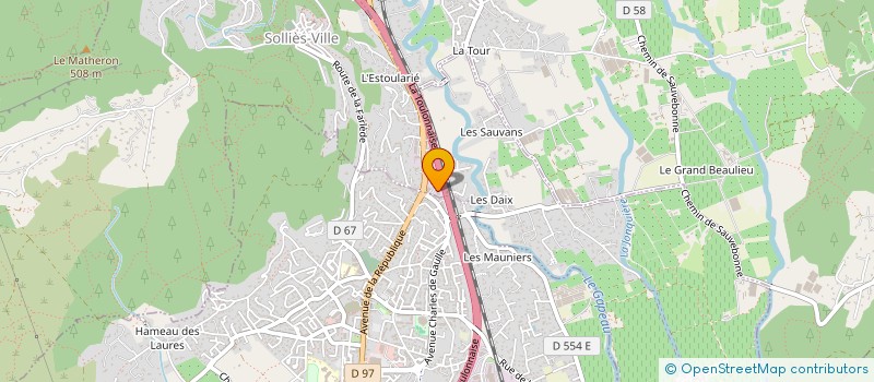 localisation de l'entreprise LES OLIVIERS  SOLLIES-VILLE