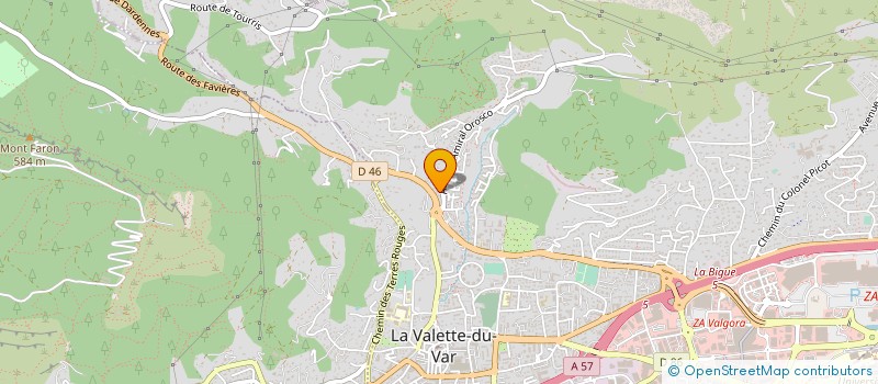 localisation de l'entreprise LES OLIVIERS DE BAUDOUVIN  LA VALETTE DU VAR
