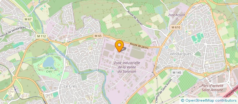 localisation de l'entreprise LES OLIVIERS DU PAS à VENDARGUES