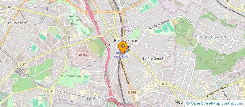 localisation de l'entreprise LES OLIVIERS ROMAINS à ROSNY-SOUS-BOIS