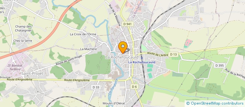 localisation de l'entreprise LES OLYMPIADES à LA ROCHEFOUCAULD-EN-ANGOUMOIS