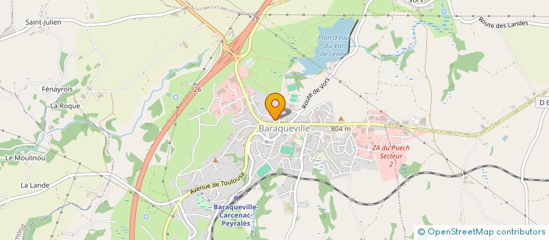 localisation de l'entreprise LES OLYMPIADES DU SEGALA à BARAQUEVILLE