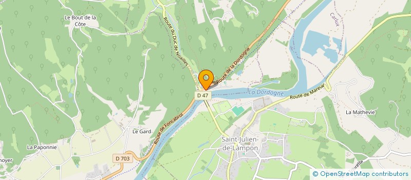 localisation de l'entreprise LES OMBRAGES DE ROUFFILLAC  CARLUX