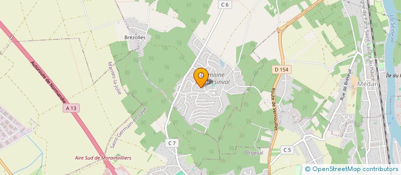 localisation de l'entreprise LES OMBRES 60 à VERNOUILLET