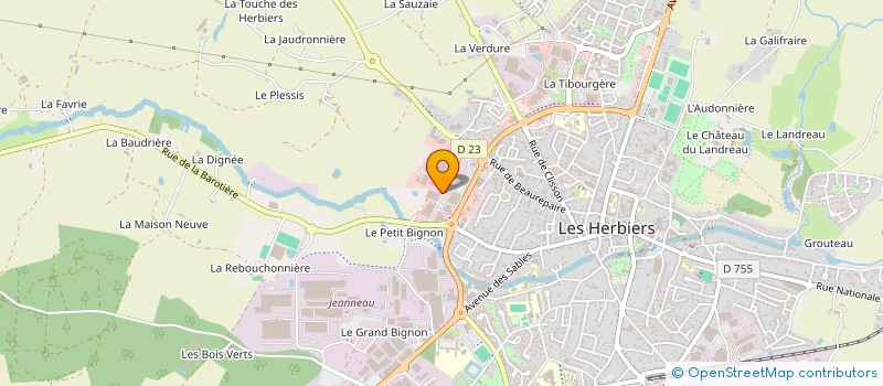 localisation de l'entreprise LES ONDES NOUVELLES à LES HERBIERS