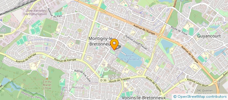 localisation de l'entreprise LES ONDICIBLES à MONTIGNY-LE-BRETONNEUX