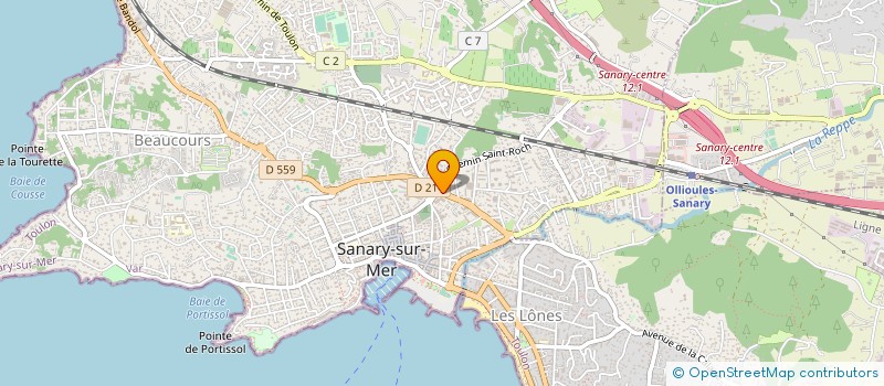 localisation de l'entreprise LES ONGLES DE MARGOTTE à SANARY-SUR-MER