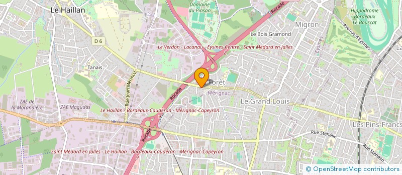 localisation de l'entreprise LES ONGLES ET BIJOUX  EYSINES