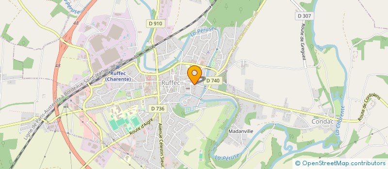 localisation de l'entreprise LES OPPORTUNITES DU BATIMENT à RUFFEC