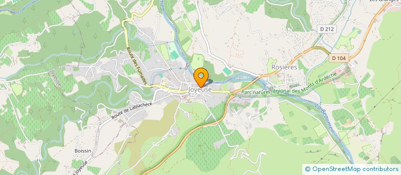 localisation de l'entreprise LES OPTICIENS CEVENOLS à JOYEUSE