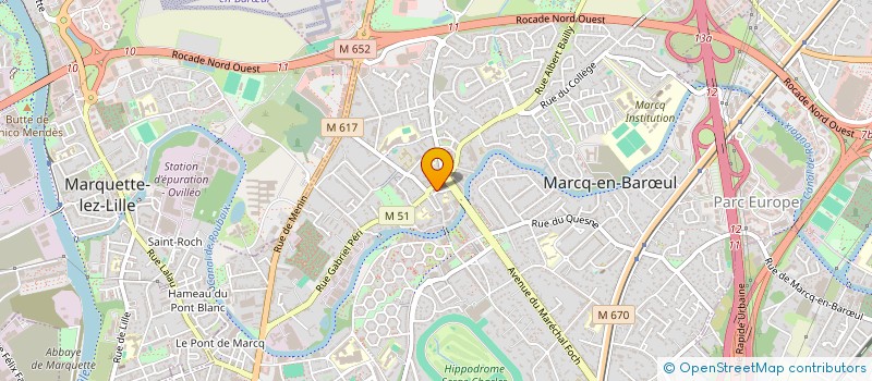 localisation de l'entreprise LES OPTICIENS CHOQUEUSE à MARCQ-EN-BARŒUL