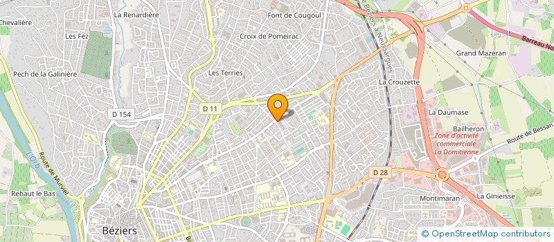 localisation de l'entreprise LES OPTICIENS D'OC à BEZIERS