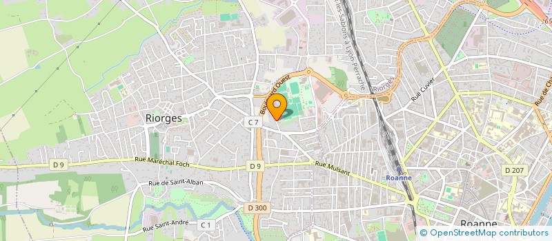 localisation de l'entreprise LES OPTIMISTES CLUB ROANNAIS à RIORGES