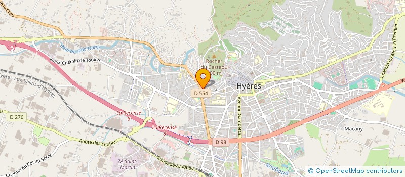 localisation de l'entreprise LES ORANGERS à HYERES