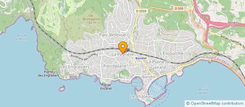 localisation de l'entreprise LES ORANGERS à BANDOL