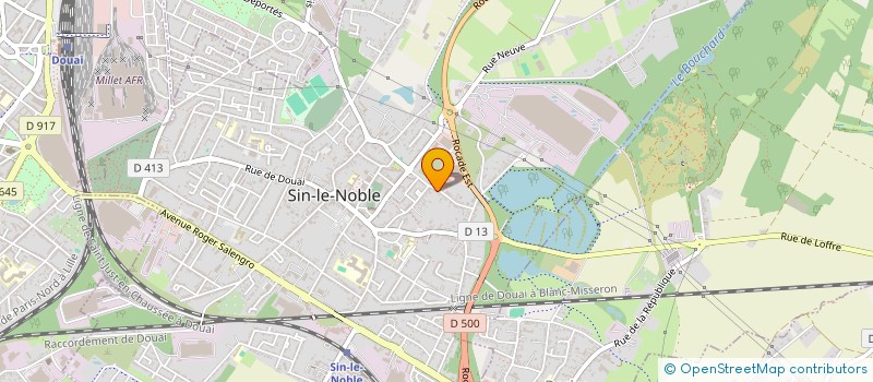 localisation de l'entreprise LES ORANGERS  SIN-LE-NOBLE