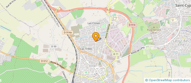 localisation de l'entreprise LES ORANGERS  ELNE