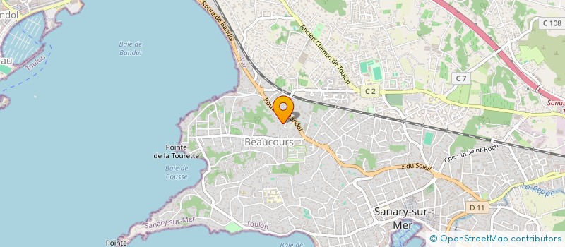 localisation de l'entreprise LES ORANGERS DE BANDOL à SANARY-SUR-MER