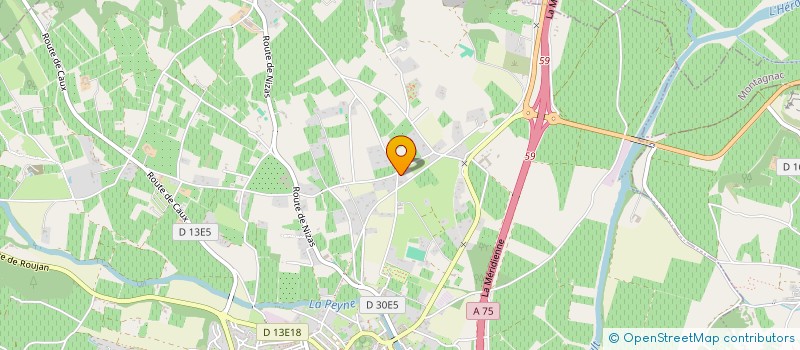 localisation de l'entreprise LES ORANGERS SCI  PEZENAS