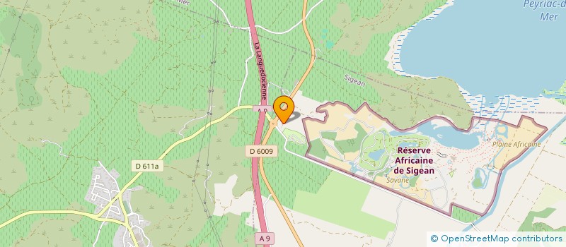 localisation de l'entreprise LES ORANGES  SIGEAN