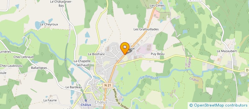 localisation de l'entreprise LES ORBIERS à CHALUS