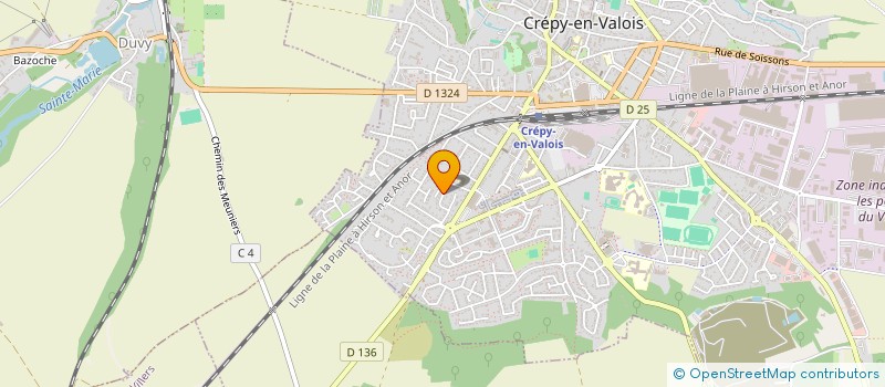 localisation de l'entreprise LES ORCHESTRES DU VALOIS  CREPY-EN-VALOIS