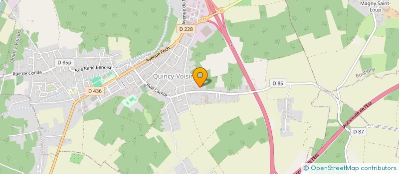 localisation de l'entreprise LES ORCHIDEES  QUINCY-VOISINS