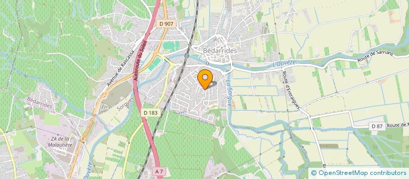 localisation de l'entreprise LES ORCHIDEES  BEDARRIDES