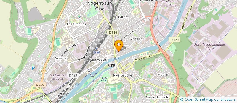 localisation de l'entreprise LES ORCHIDEES  CREIL