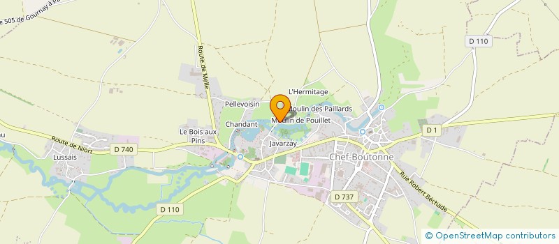 localisation de l'entreprise LES OREILLERS ROUGES  CHEF-BOUTONNE