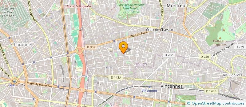 localisation de l'entreprise LES OREILLES OUVERTES à MONTREUIL