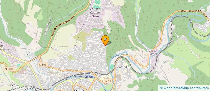 localisation de l'entreprise LES ORGUES  MENDE