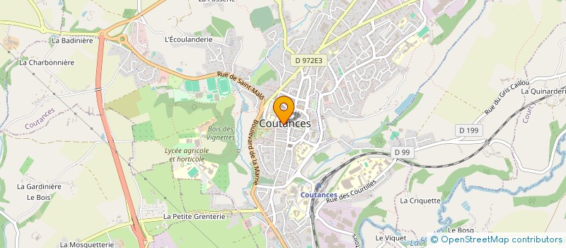localisation de l'entreprise LES ORGUES DU BOCAGE COUTANCAIS  COUTANCES