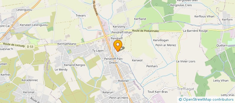 localisation de l'entreprise LES ORMEAUX  TREFFIAGAT