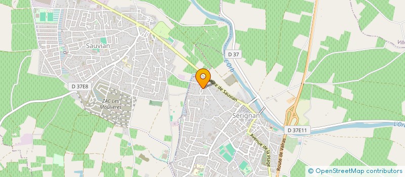 localisation de l'entreprise LES ORMEAUX  SERIGNAN