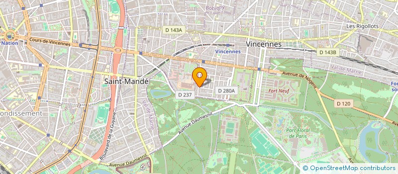 localisation de l'entreprise LES ORMES DU PETIT PARC à VINCENNES