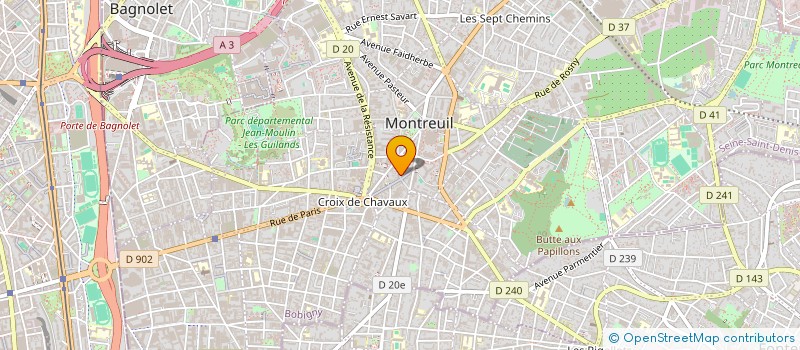 localisation de l'entreprise LES ORPAILLEURS à MONTREUIL